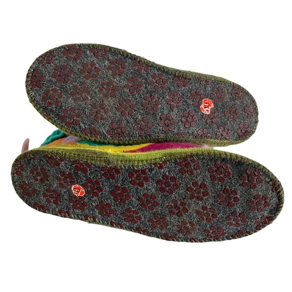 KIDS GARNET HILL BOILED WOOL SNAIL SLIPPER BOOTS WOOLMARK SIZE 3 - Picture 7 of 8